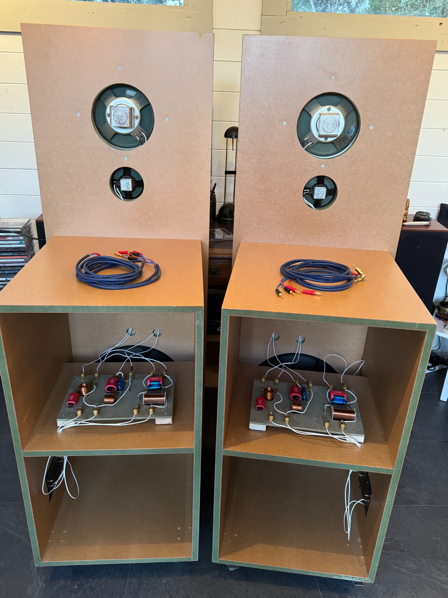 P17 open-backed architecture during wiring