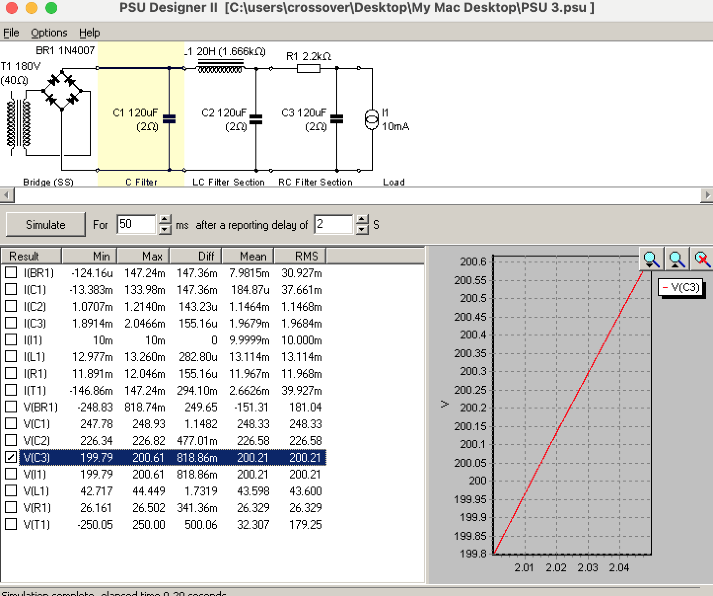 PSUD model for 6N16B power supply